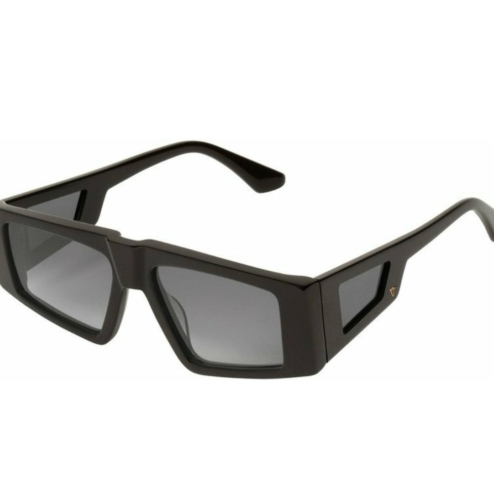 Valley Eyewear Men’s Untitled Gloss Black Rectangular Sunglasses Unisex